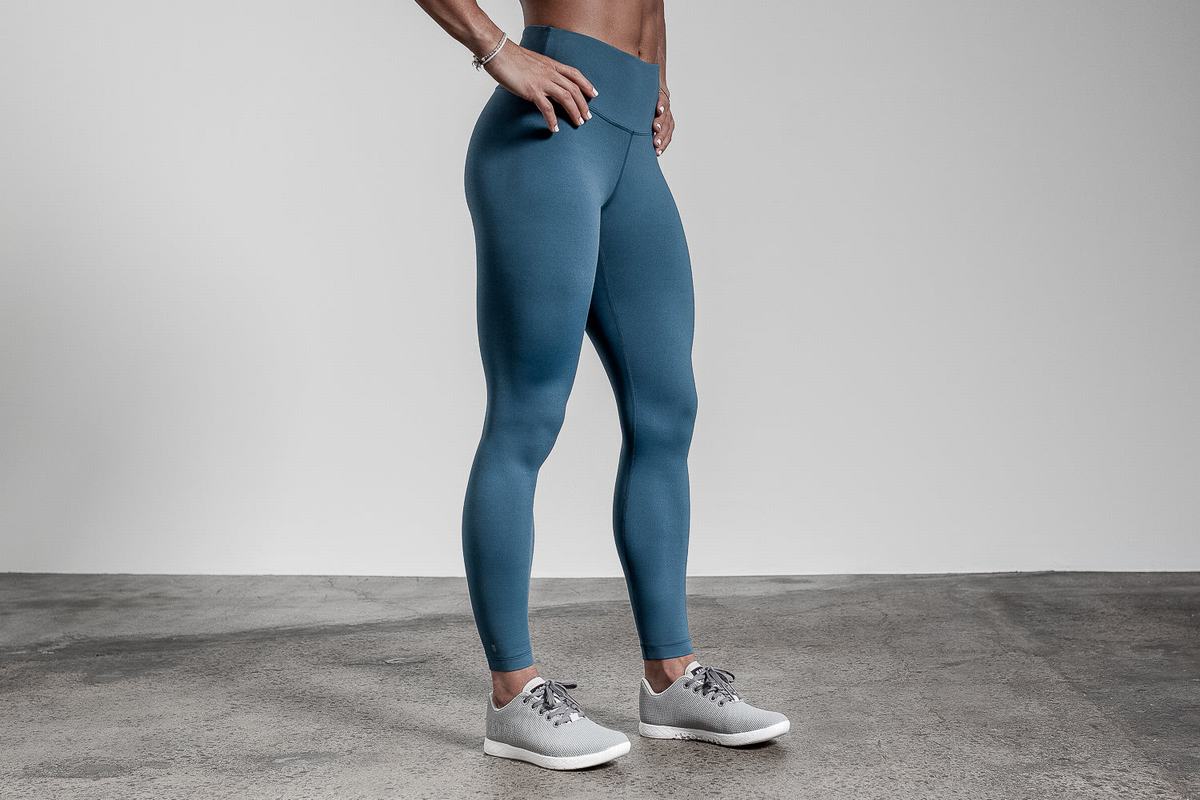 Nobull High-Rise Women's Tights Grey Blue | Australia (IR7658)